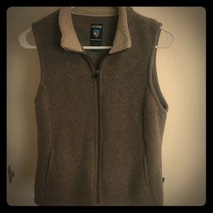 Kuhl tan heathered Alfpaca Fleece vest EUC